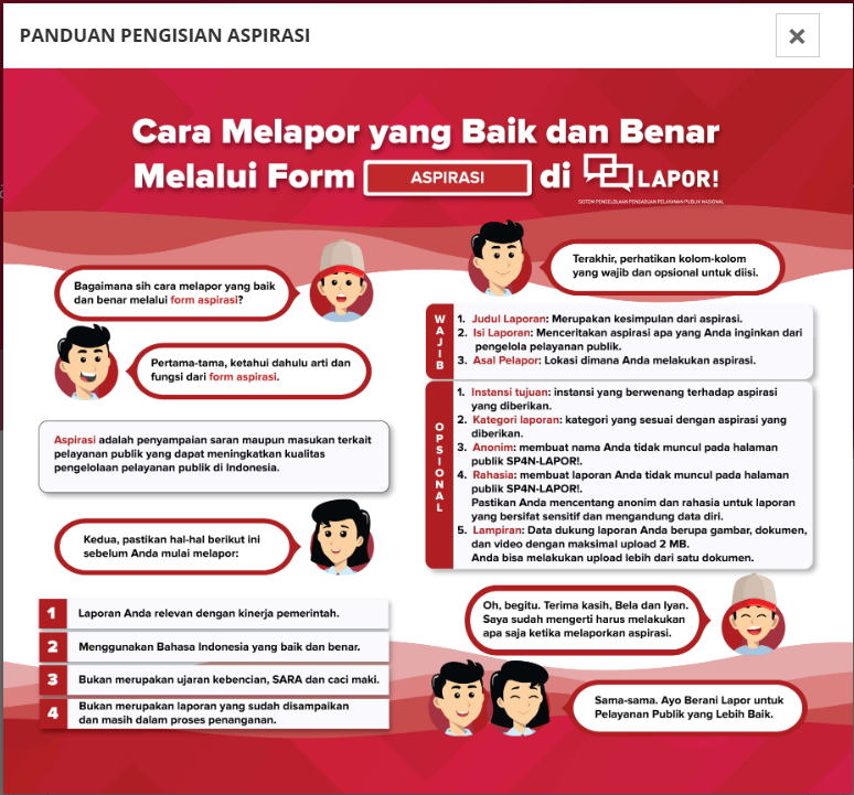 Panduan Pengisian Aspirasi di Aplikasi SP4N LAPOR
